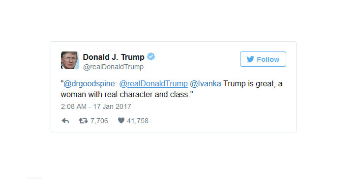 Donald Trump tagged the wrong Ivanka on Twitter, gets lesson on climate change in return 